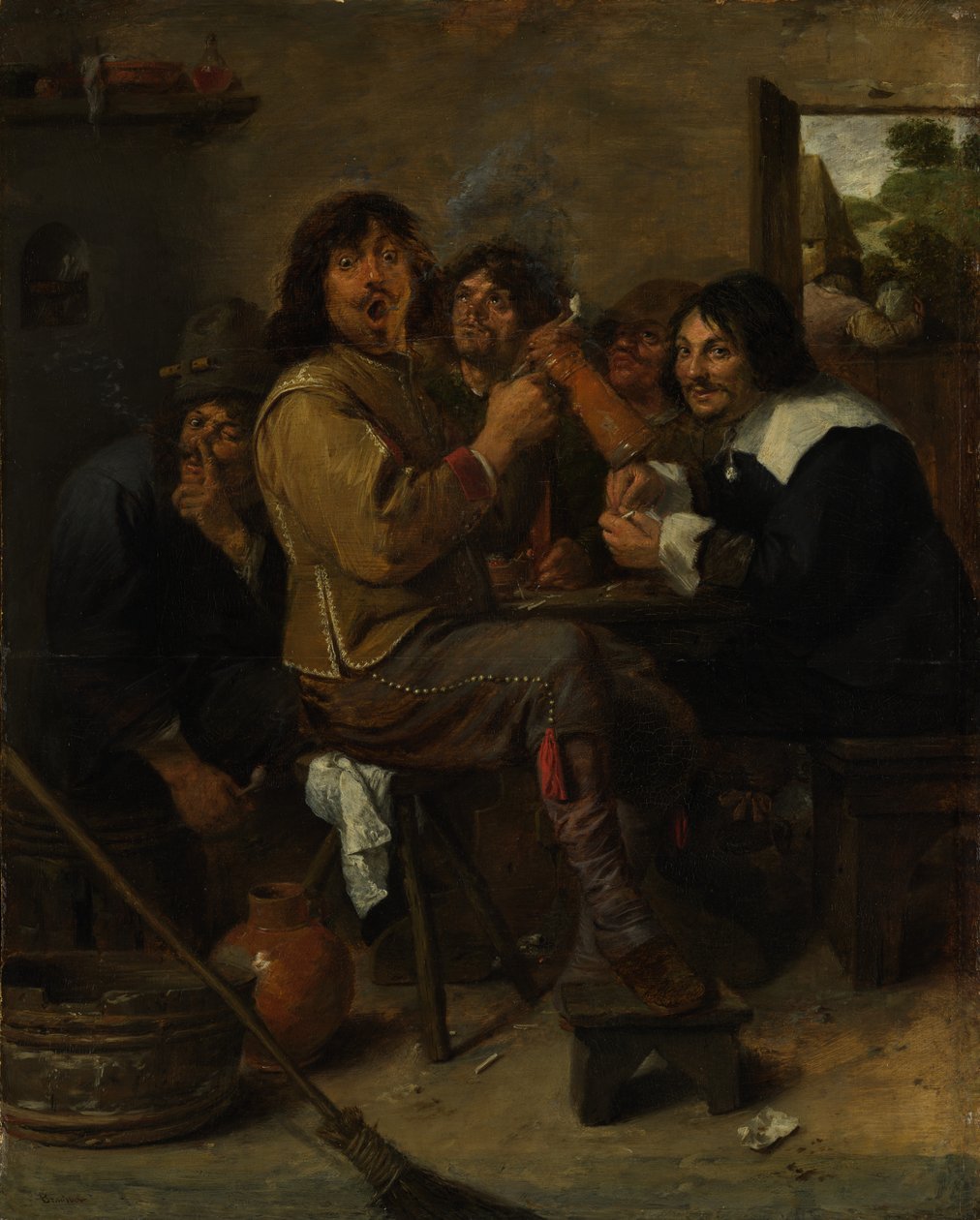 Os fumantes, ca. 1636 de Adriaen Brouwer