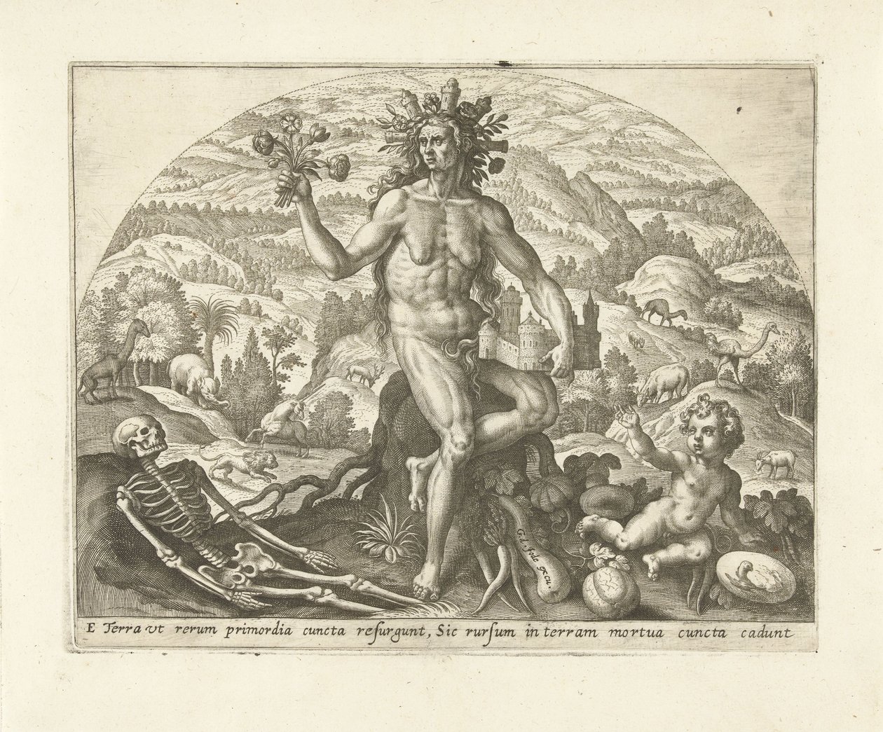 Solo Os Quatro Elementos (título da série) de Adriaen Collaert