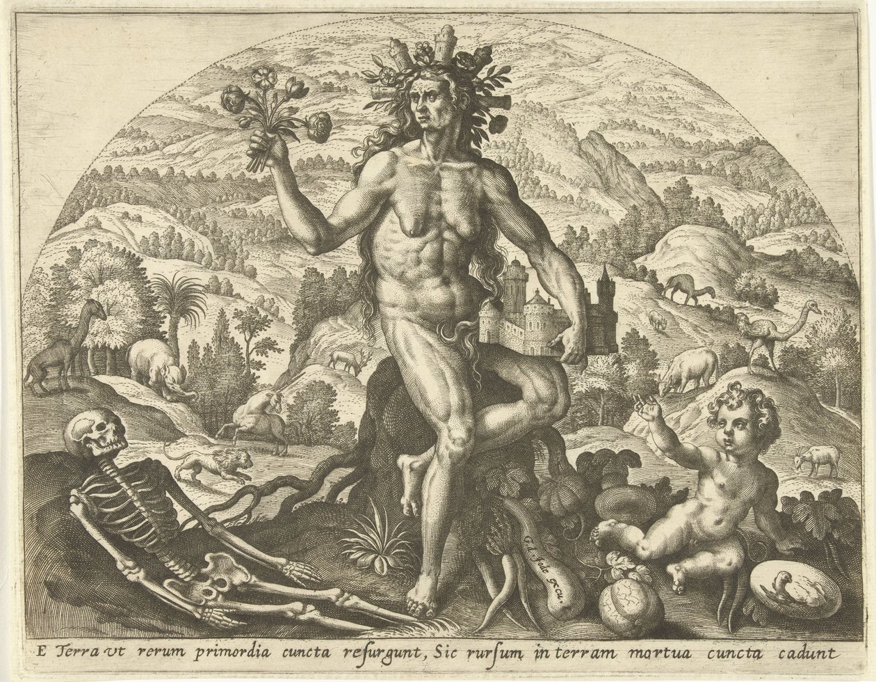 Solo Os Quatro Elementos (título da série) de Adriaen Collaert