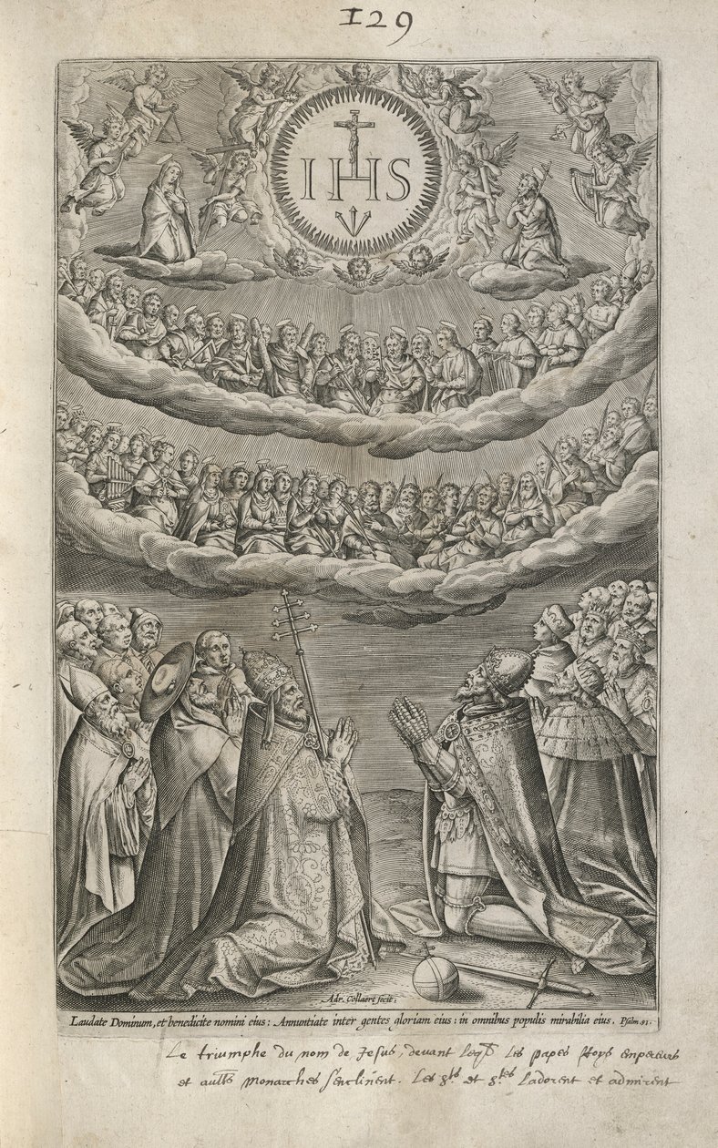 Adoração do Nome de Jesus de Adriaen Collaert
