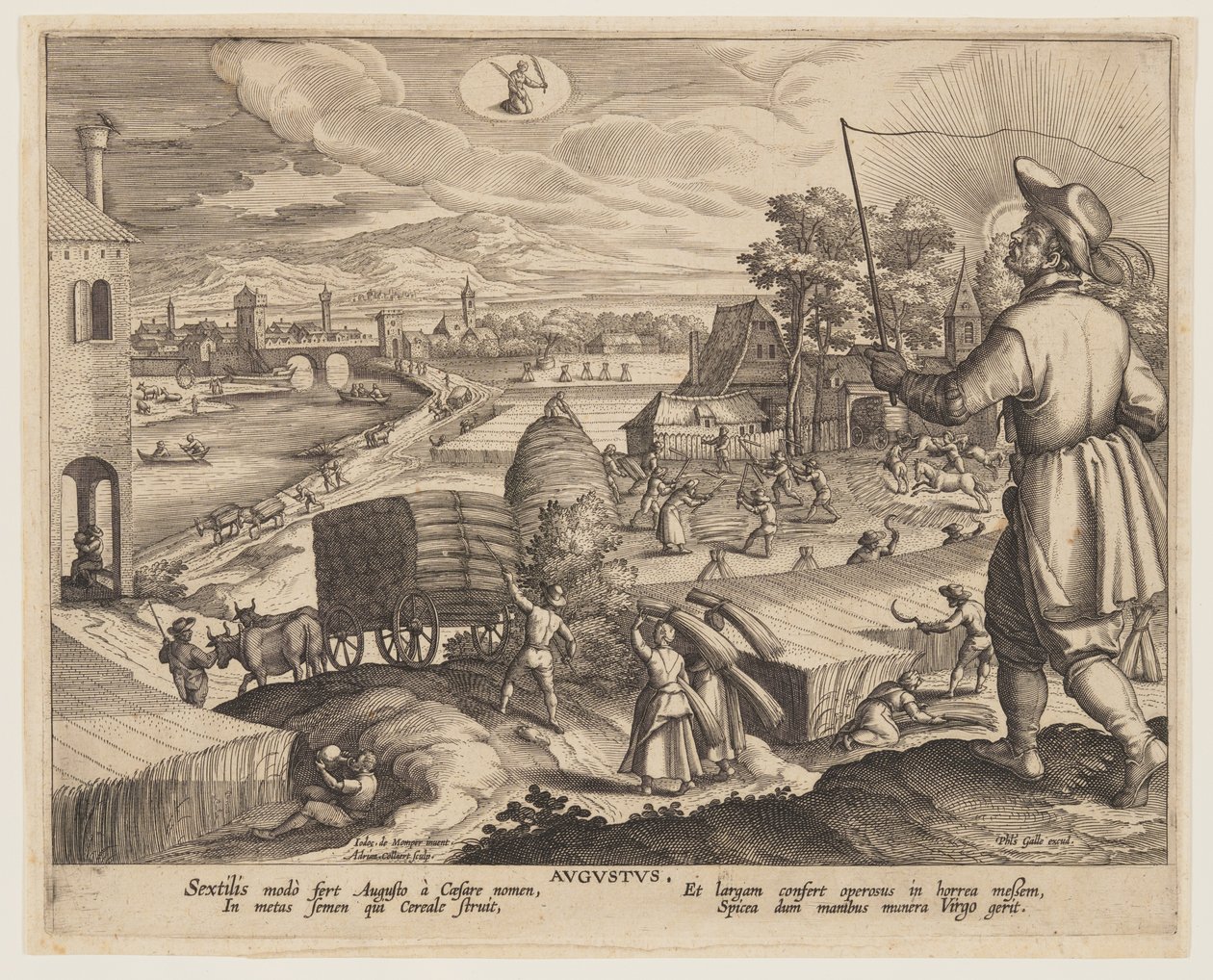 agosto, a partir de Doze Meses de Adriaen Collaert