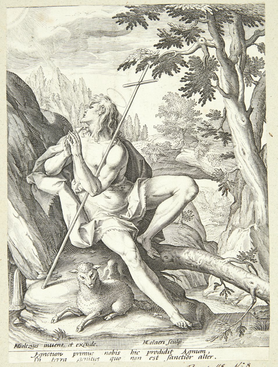 João Batista no deserto de Adriaen Collaert