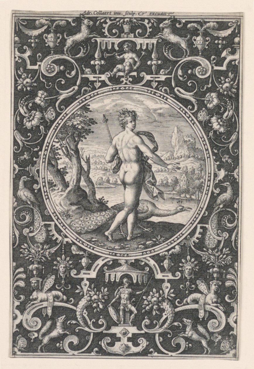 Juno, Placa 1, do Julgamento de Paris de Adriaen Collaert
