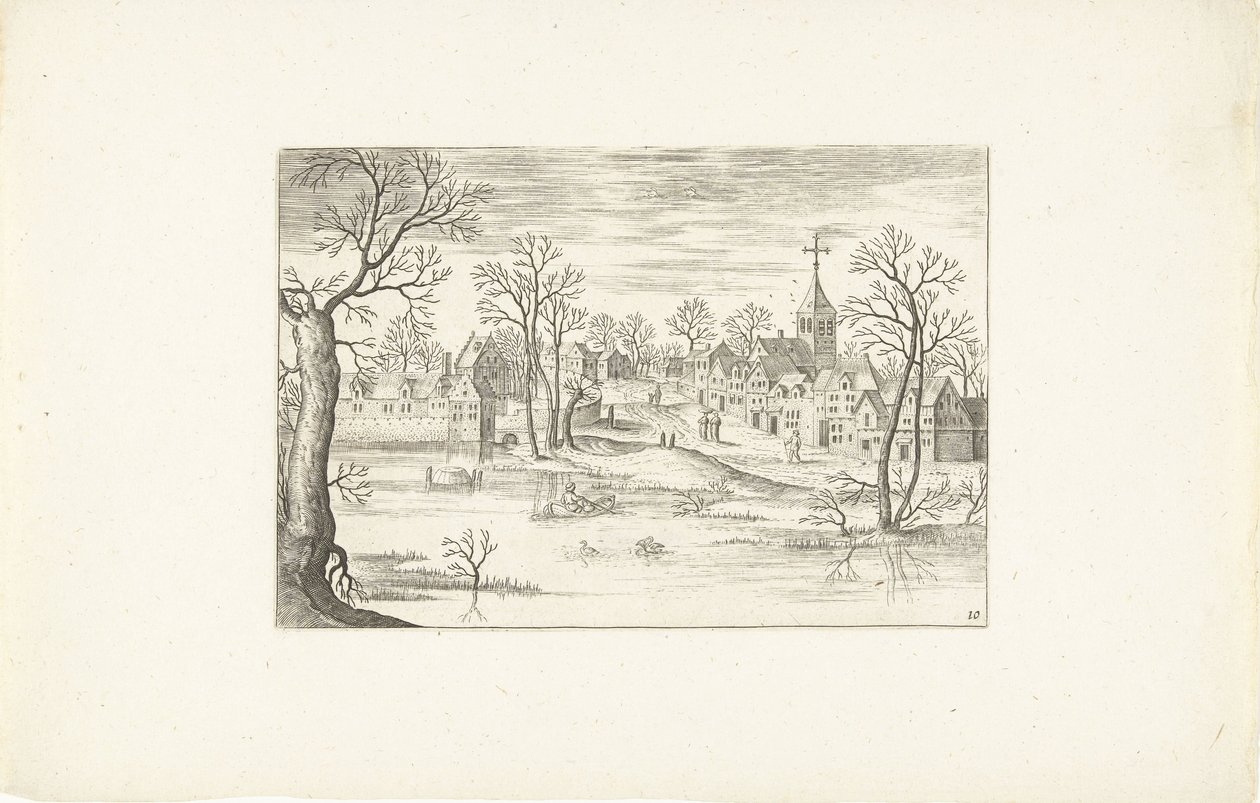 Paisagem uma lagoa
Paisagens à volta de Antuérpia (título da série) de Adriaen Collaert