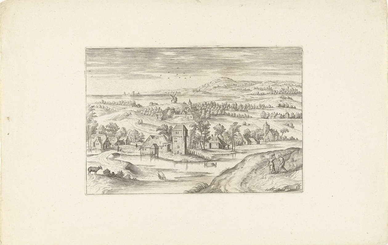 Paisagem com uma quinta
Paisagens à volta de Antuérpia (título da série) de Adriaen Collaert