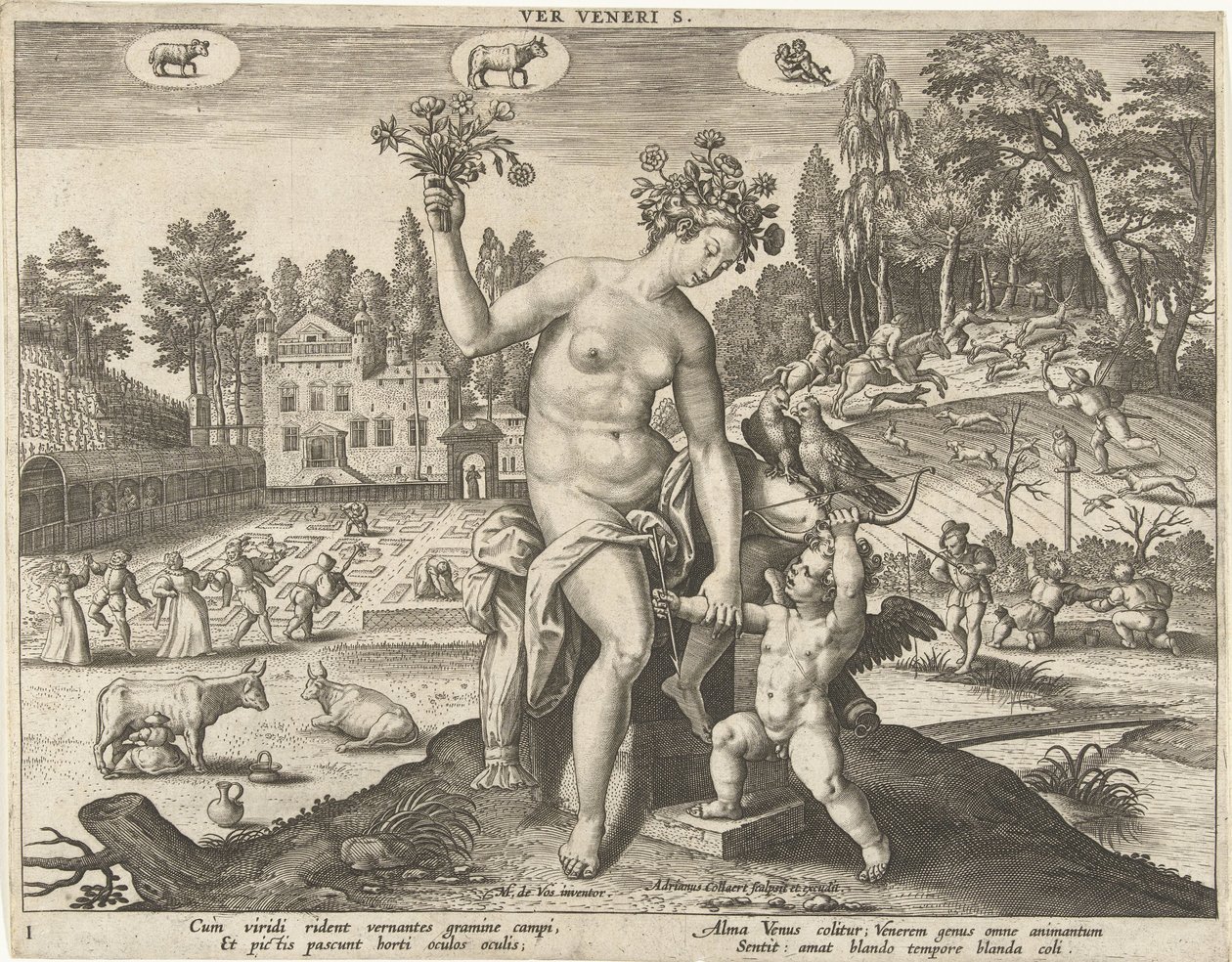 Primavera
Ver veneri s. (título sobre o objecto)
As quatro estações (título da série) de Adriaen Collaert