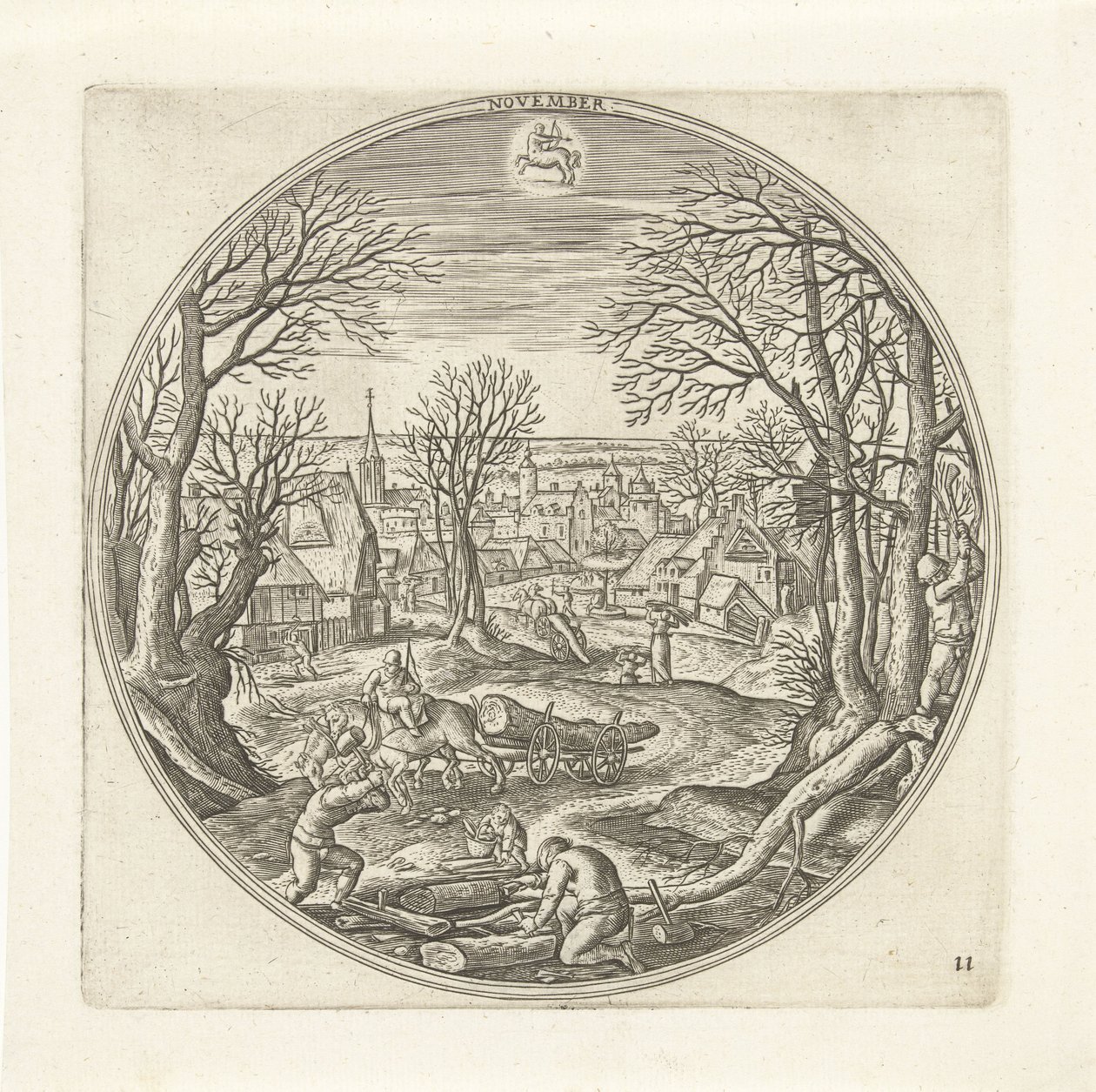 Novembro
Os doze meses (título da série) de Adriaen Collaert
