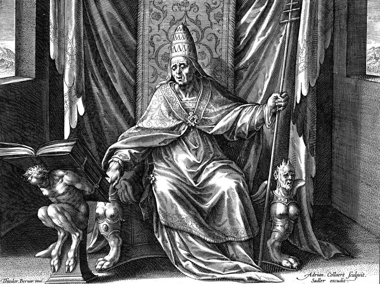 Papa Gregório I, o Grande, c1540-1567 de Adriaen Collaert