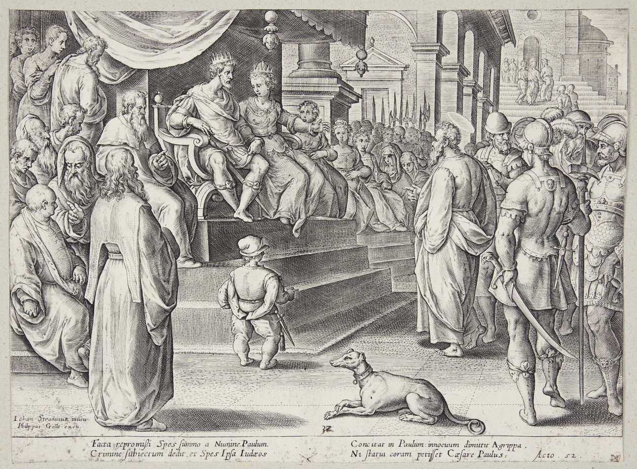 São Paulo antes de Festo e Agripa de Adriaen Collaert