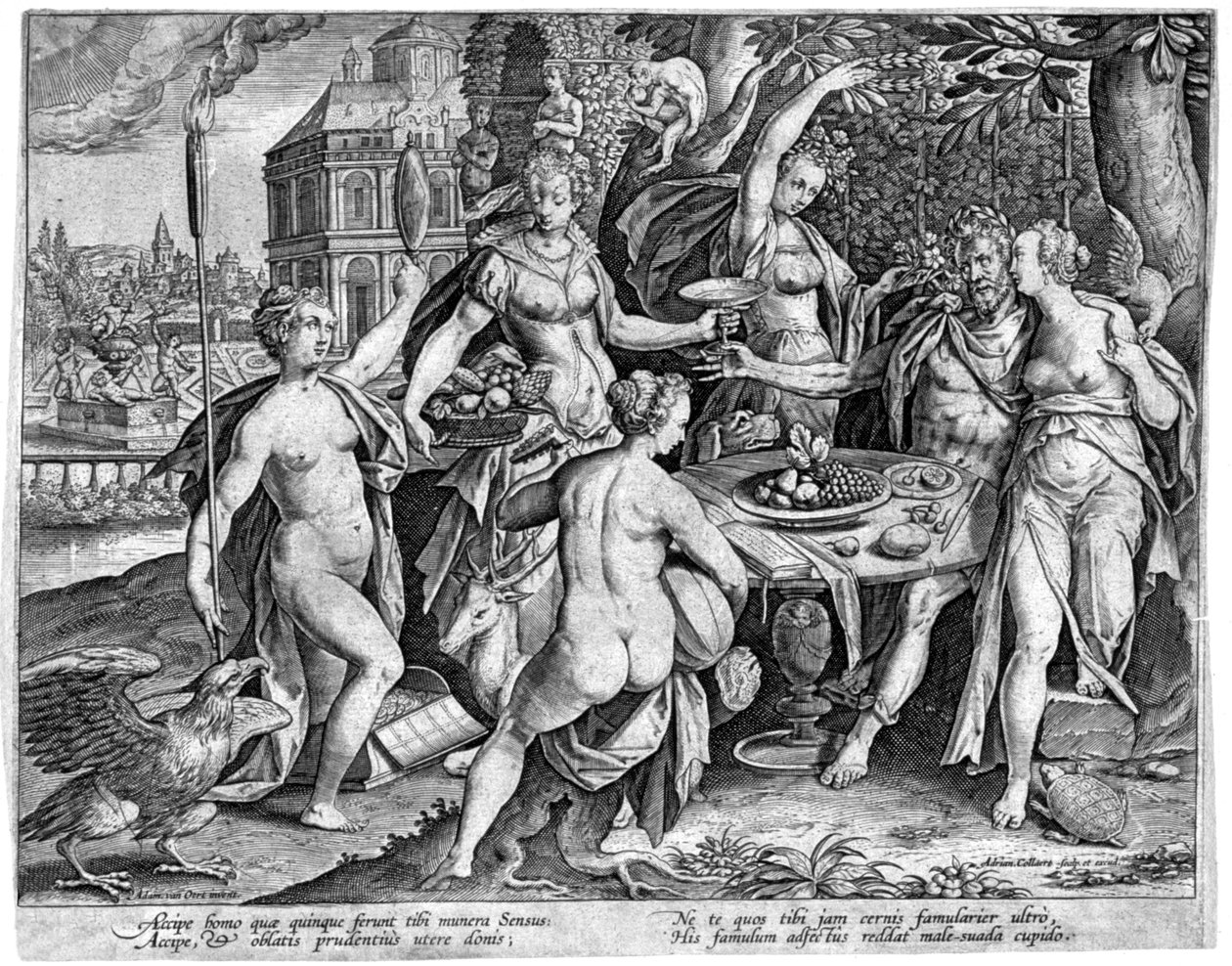 Os Cinco Sentidos, final do século XVI de Adriaen Collaert