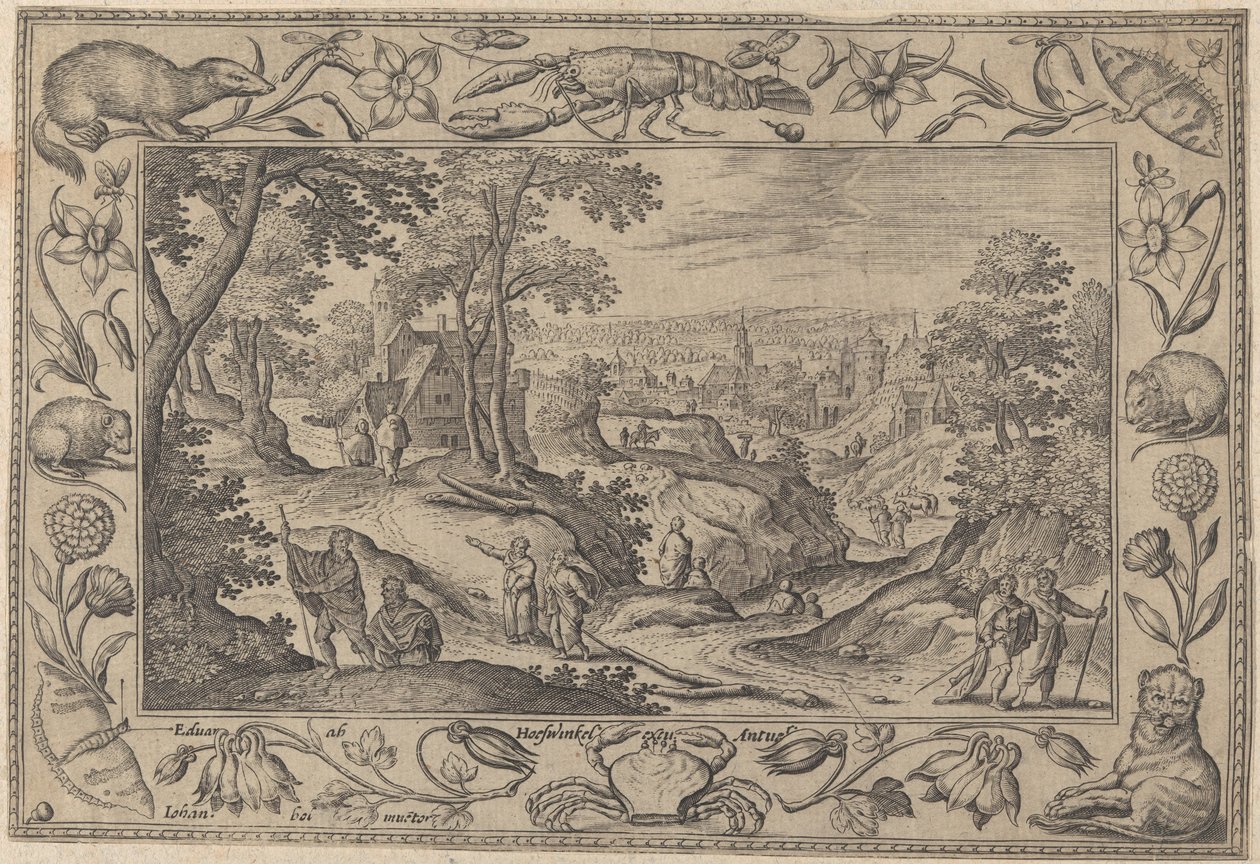 O envio dos apóstolos, c. 1584. de Adriaen Collaert