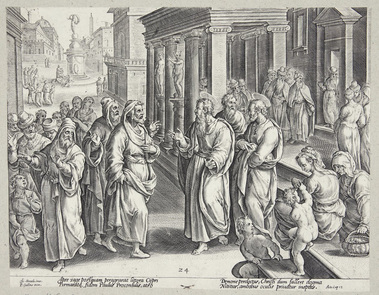 A cegueira de Elimas de Adriaen Collaert