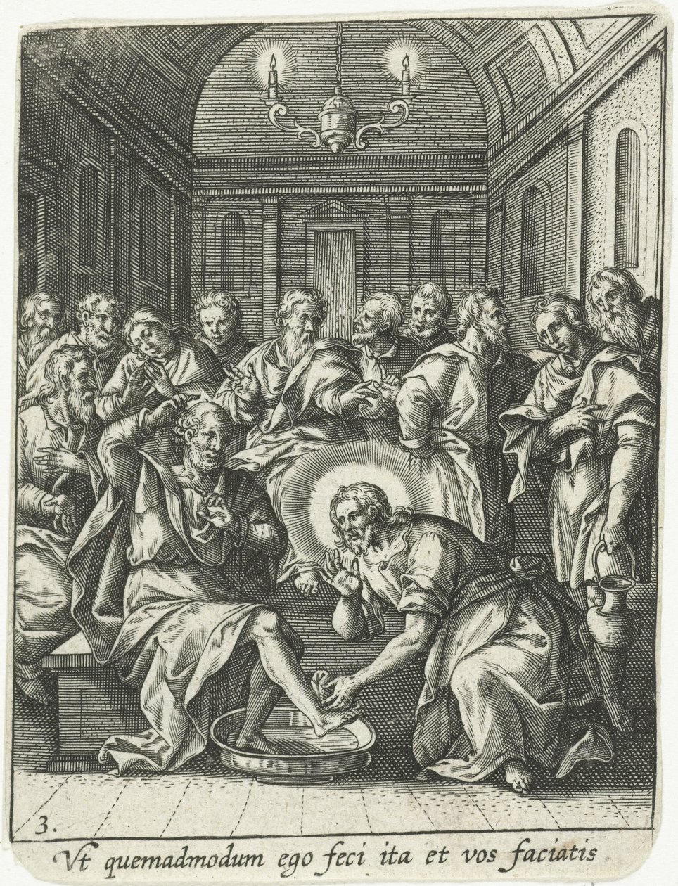 Lavagem dos pés de Adriaen Collaert