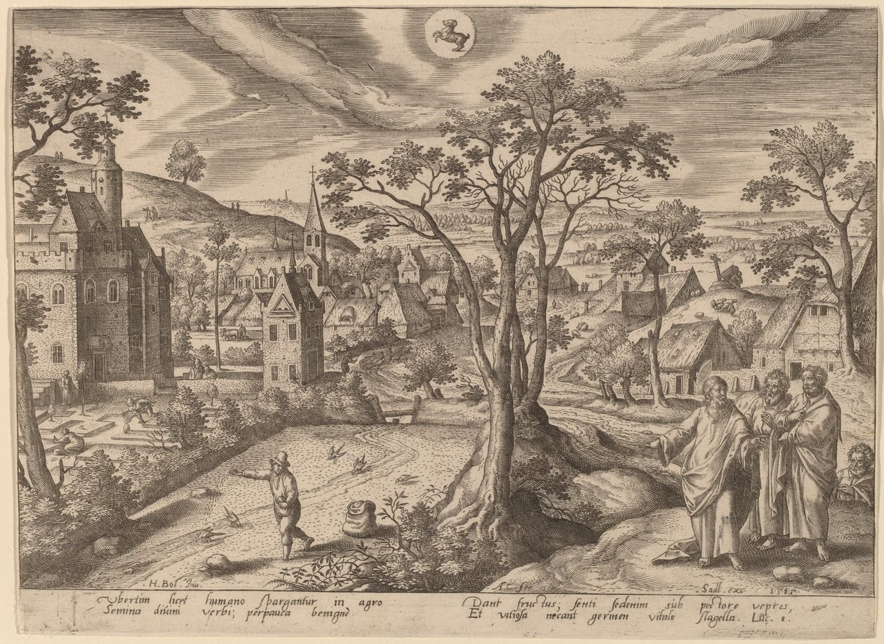 A Parábola do Semeador de Adriaen Collaert after Hans Bol