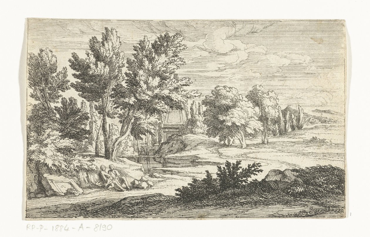 Paisagem com monumento grave de Adriaen Frans Boudewyns