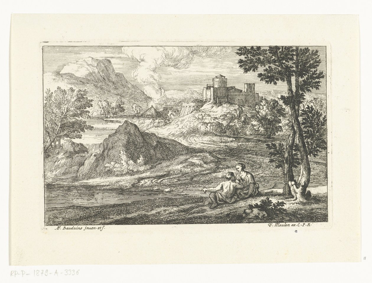paisagem com castelo de Adriaen Frans Boudewyns