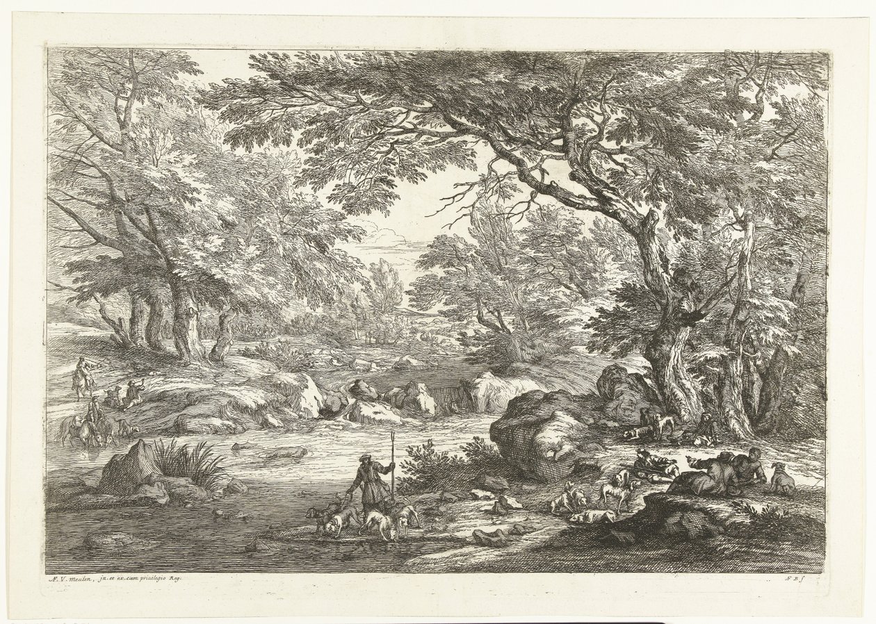 Paisagem com caçadores em repouso
Paisagem com caçadores (título da série) de Adriaen Frans Boudewyns