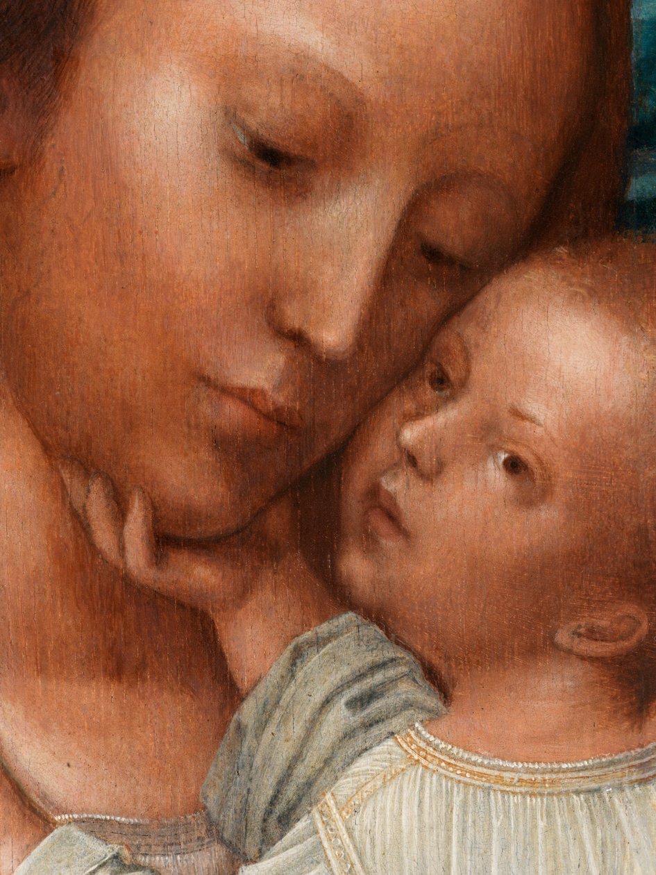 Detalhe de Nossa Senhora com João Baptista e São Jerónimo (óleo sobre painel) de Adriaen Isenbrandt or Isenbrant