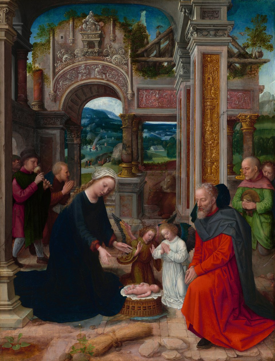 A adoração dos pastores de Adriaen Isenbrant