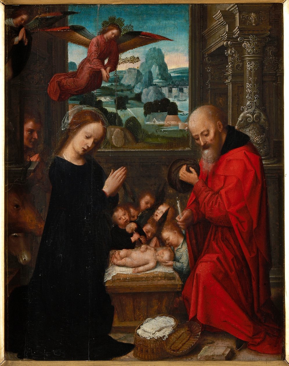 A Natividade de Cristo, ca 1525-1550. de Adriaen Isenbrant