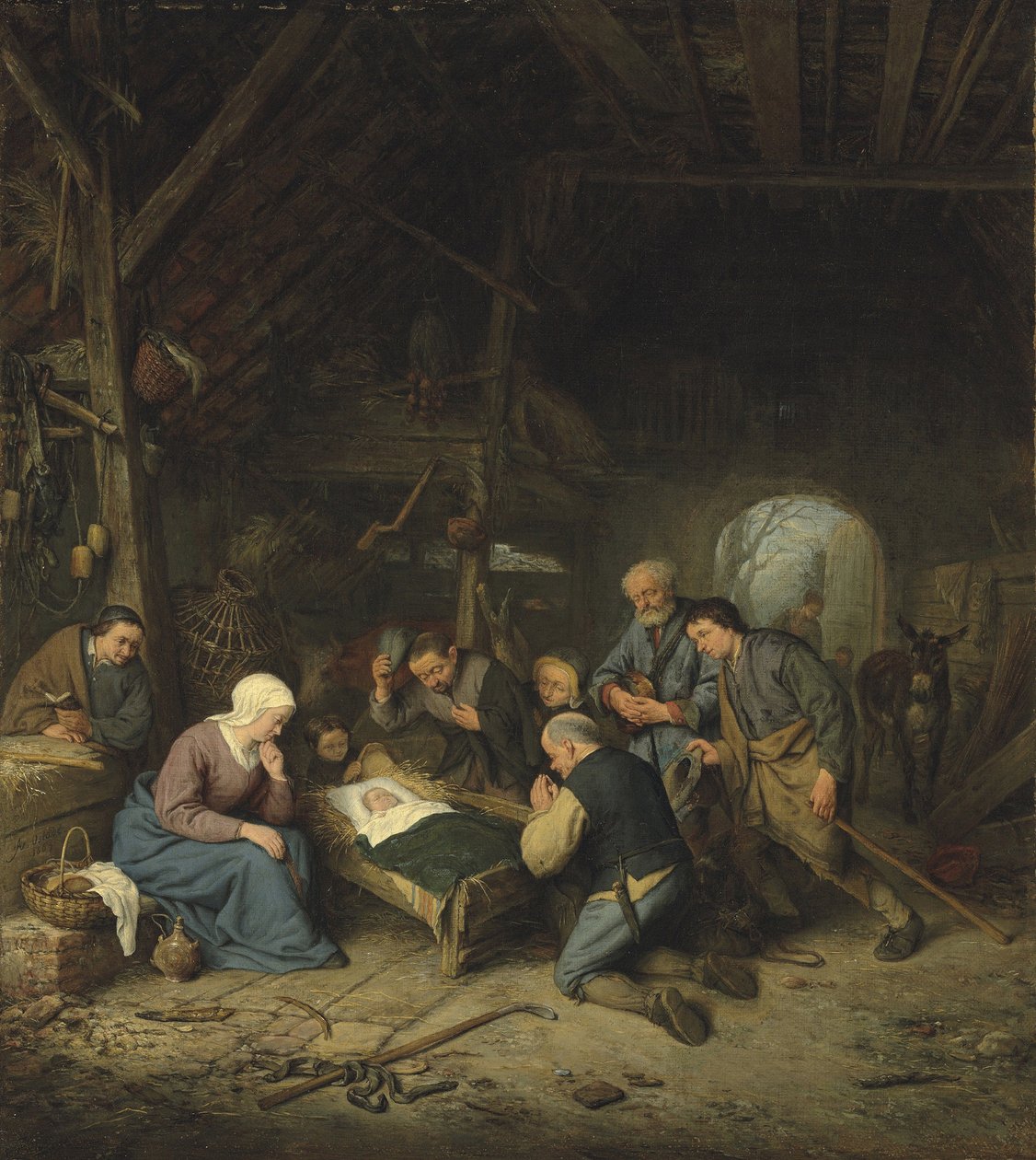 Barroco : A Adoração dos Pastores par Ostade, Adriaen Jansz, van (1610-1685) de Adriaen Jansz. van Ostade
