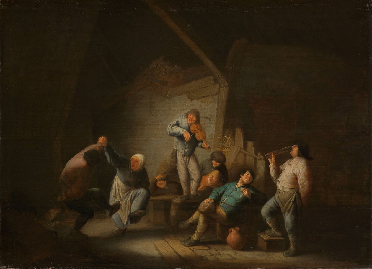 Casal dançando, 1625-40 de Adriaen Jansz. van Ostade