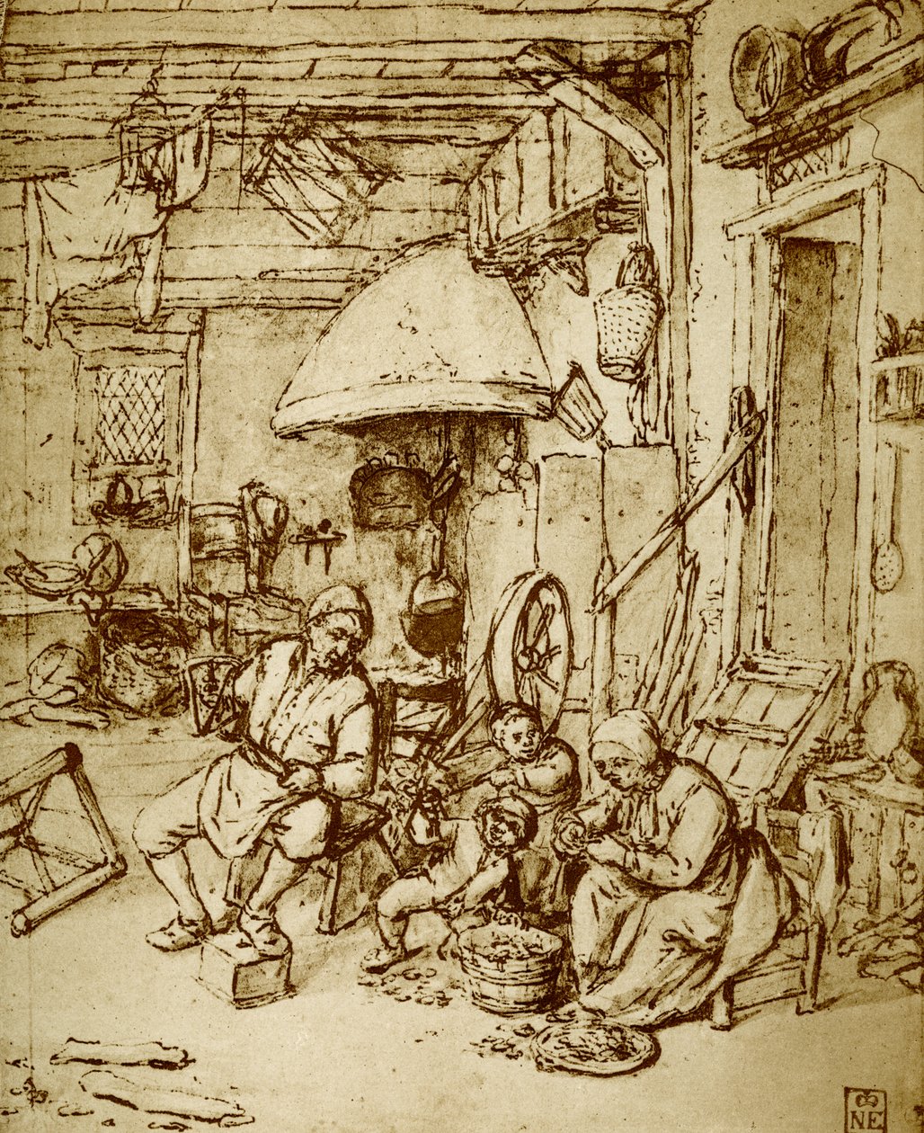 Família de agricultores holandeses de Adriaen Jansz. van Ostade