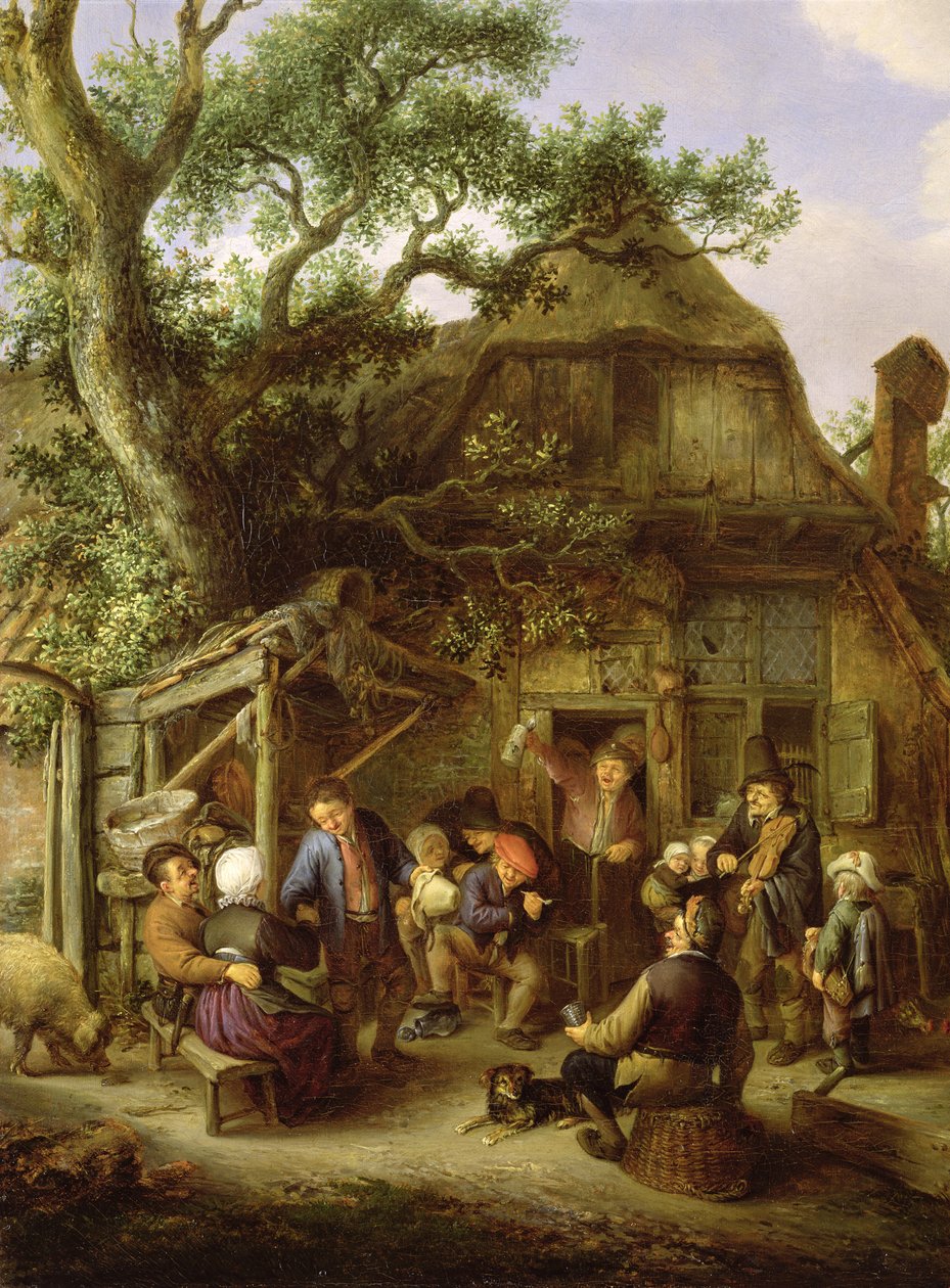 Camponeses Felizes, 1648 (Detalhe) (ver 242086) de Adriaen Jansz. van Ostade