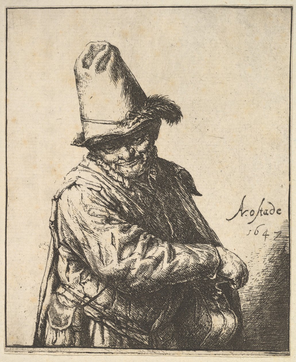 Hurdy Gurdy Man, 1647. de Adriaen Jansz. van Ostade