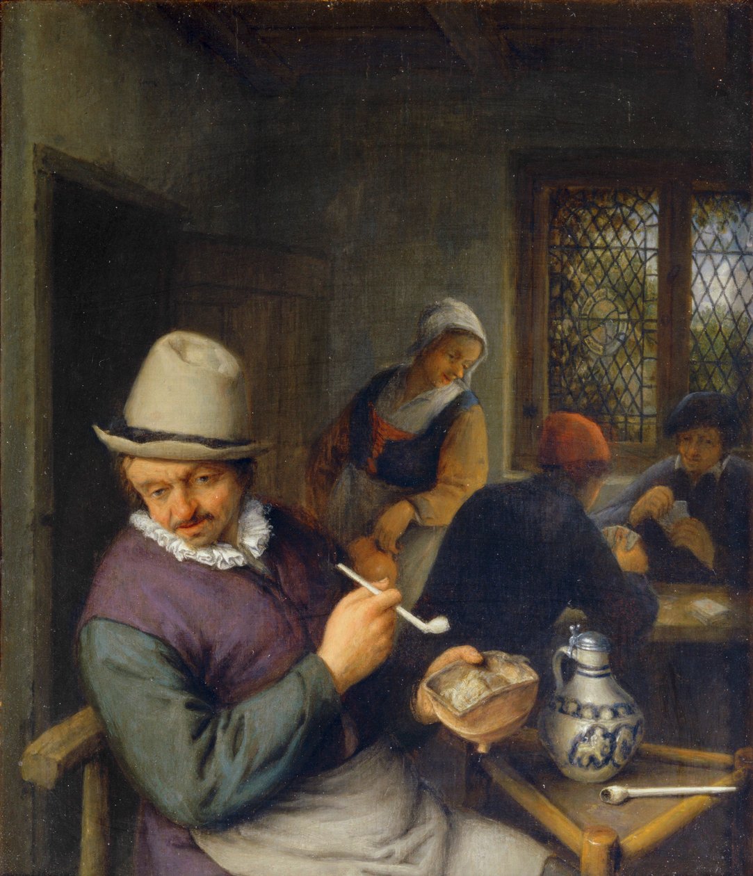 O fumador numa taberna ... de Adriaen Jansz. van Ostade