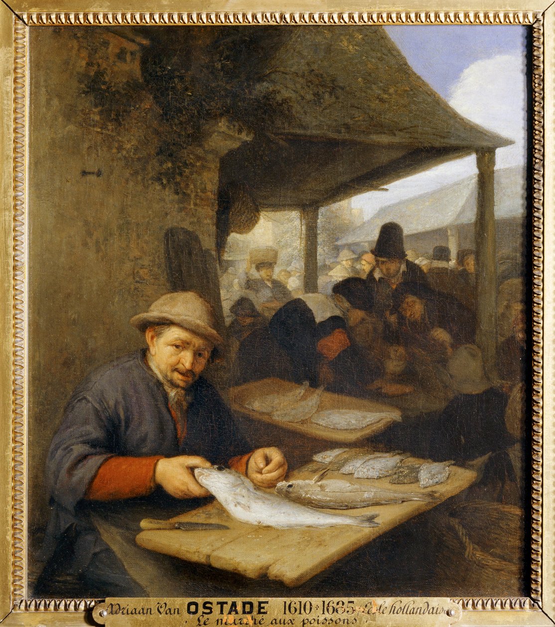 O mercado do peixe ... de Adriaen Jansz. van Ostade