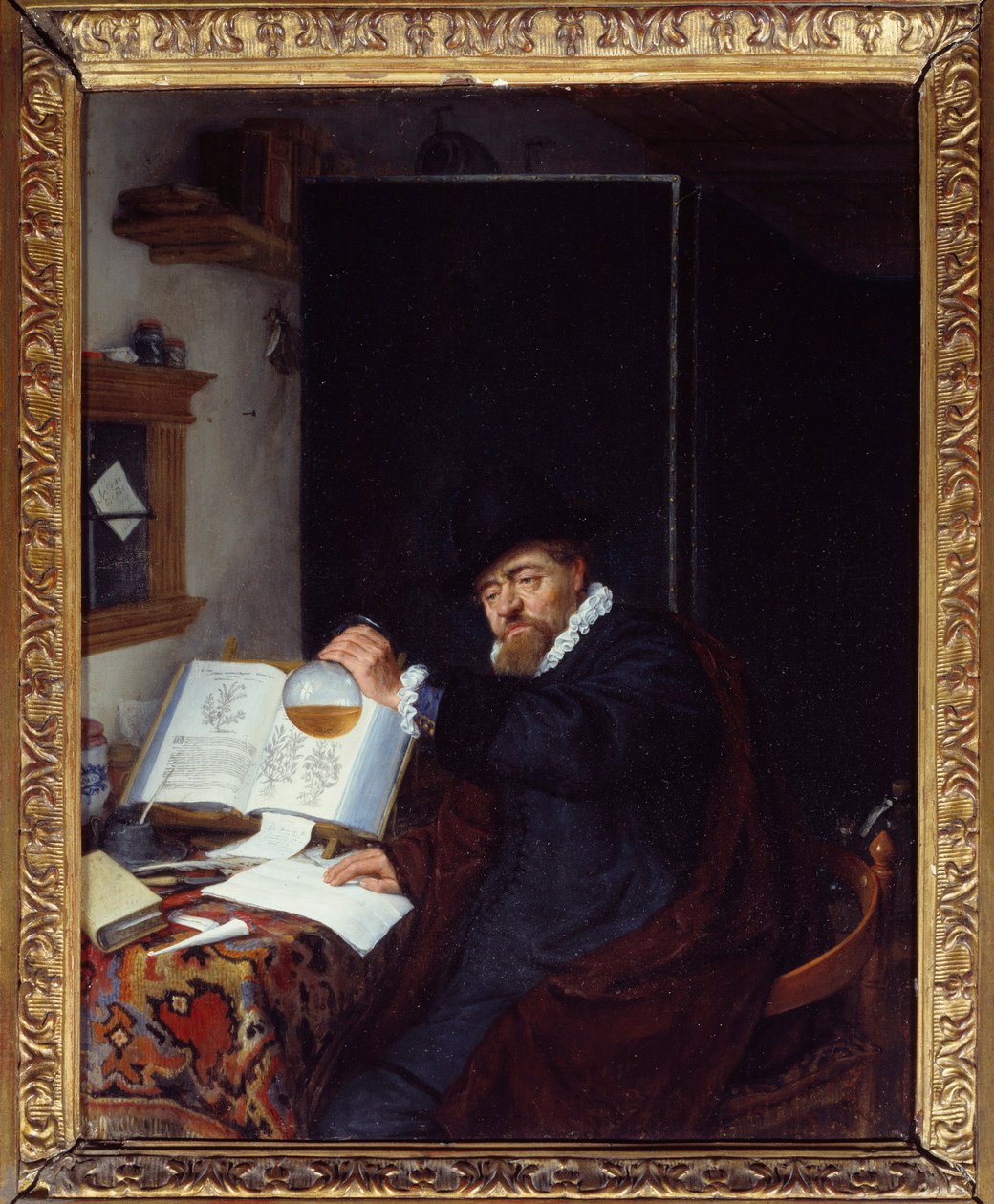 Medicamentos: "A análise da urina" Pintura de Adriaen van Ostade (1610-1685) 1666 Sol. 0,28x0,22 m Paris, Musee du PetiPalais de Adriaen Jansz. van Ostade