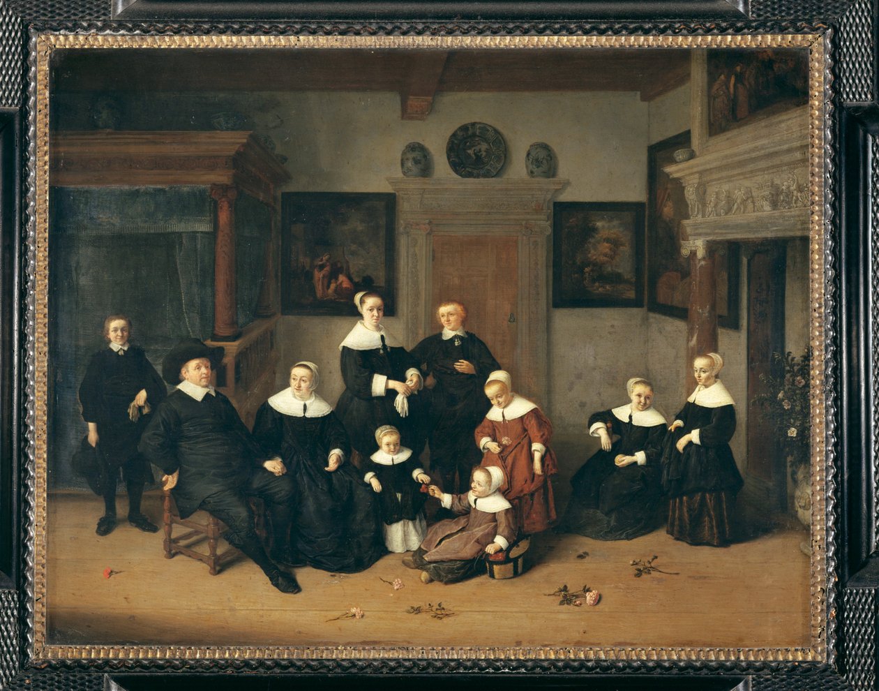 Retrato de família, anteriormente conhecido como a família do pintor - Retrato de família ... de Adriaen Jansz. van Ostade