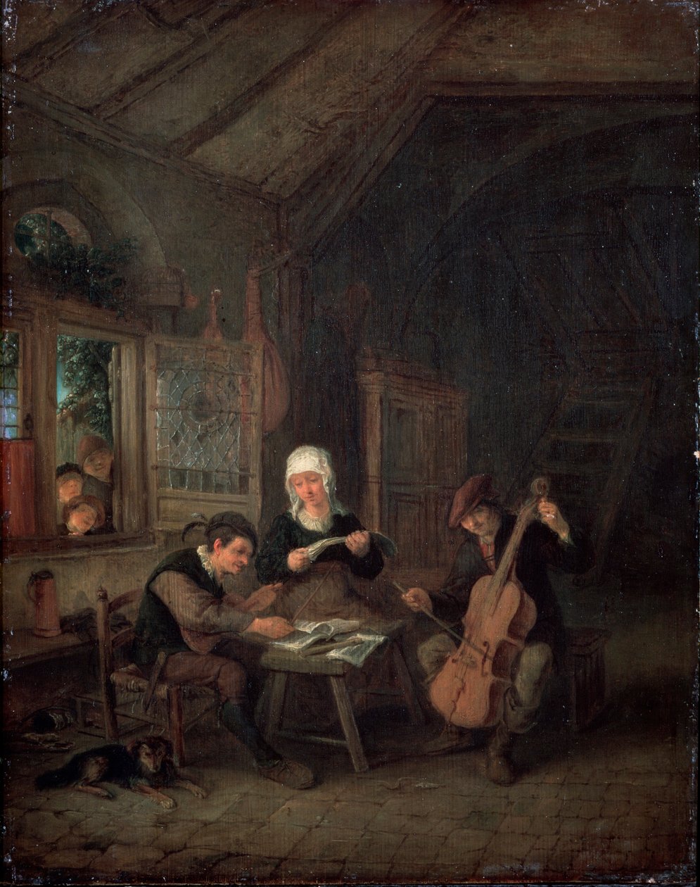 Músicos Rurais, 1645 de Adriaen Jansz. van Ostade