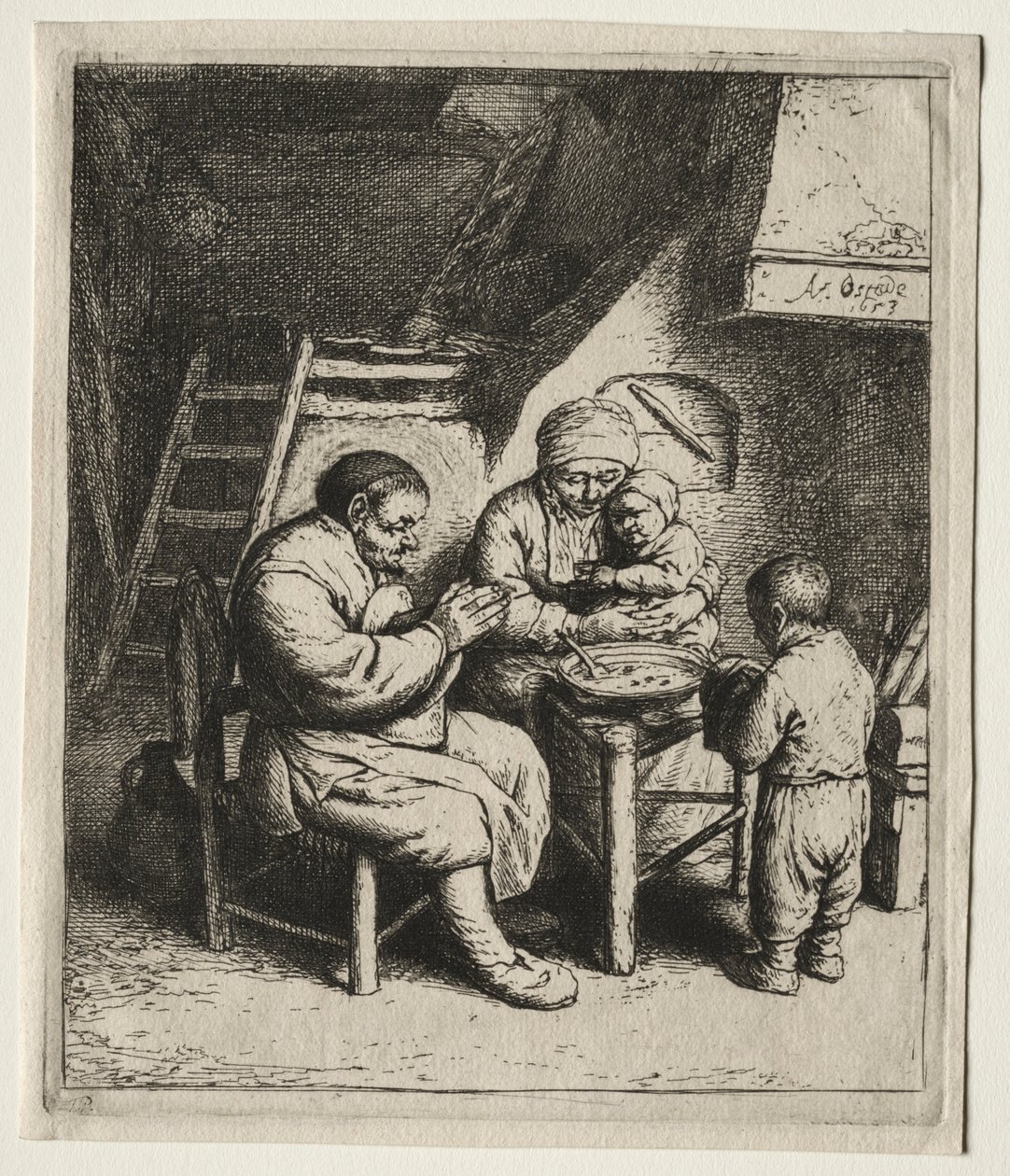 Dizendo Grace, 1653. de Adriaen Jansz. van Ostade