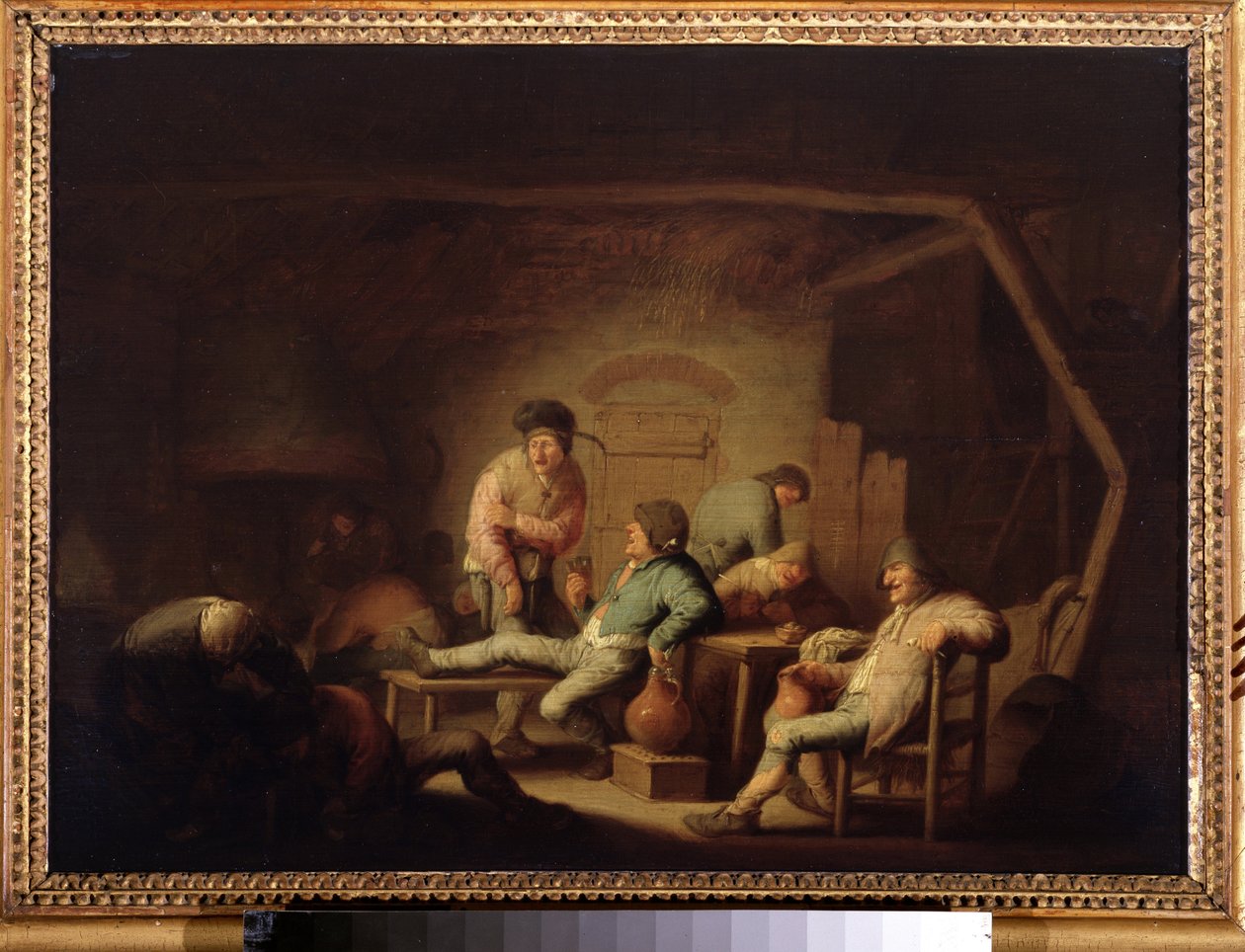 Cena da taberna. Pintura de Adriaen Jansz van Ostade (1610-1685), ca. 1635. Escola holandesa, estilo barroco. Óleo sobre madeira. Museu Pushkin, Moscovo. de Adriaen Jansz. van Ostade