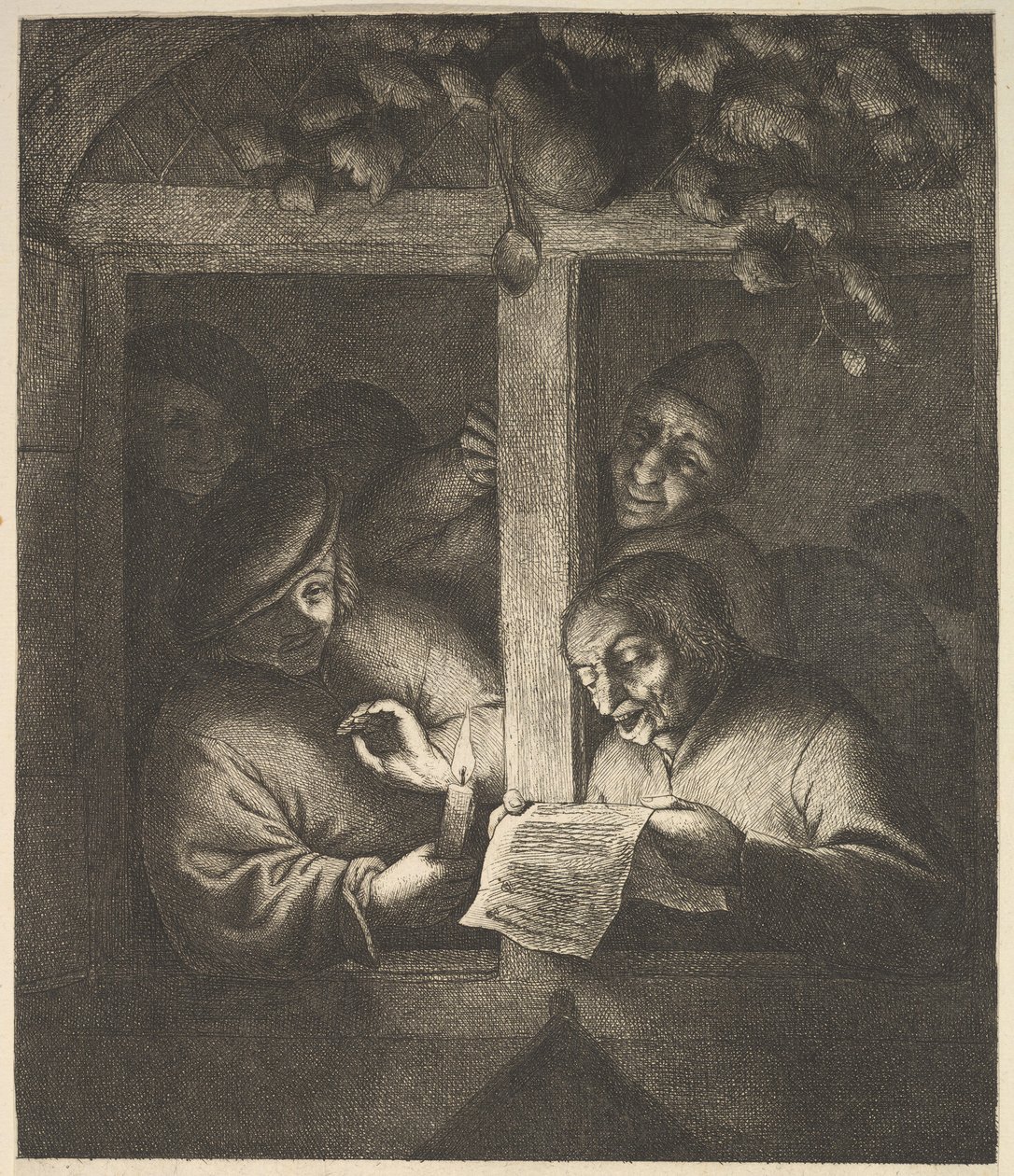 Cantores na janela, 1610-85. de Adriaen Jansz. van Ostade
