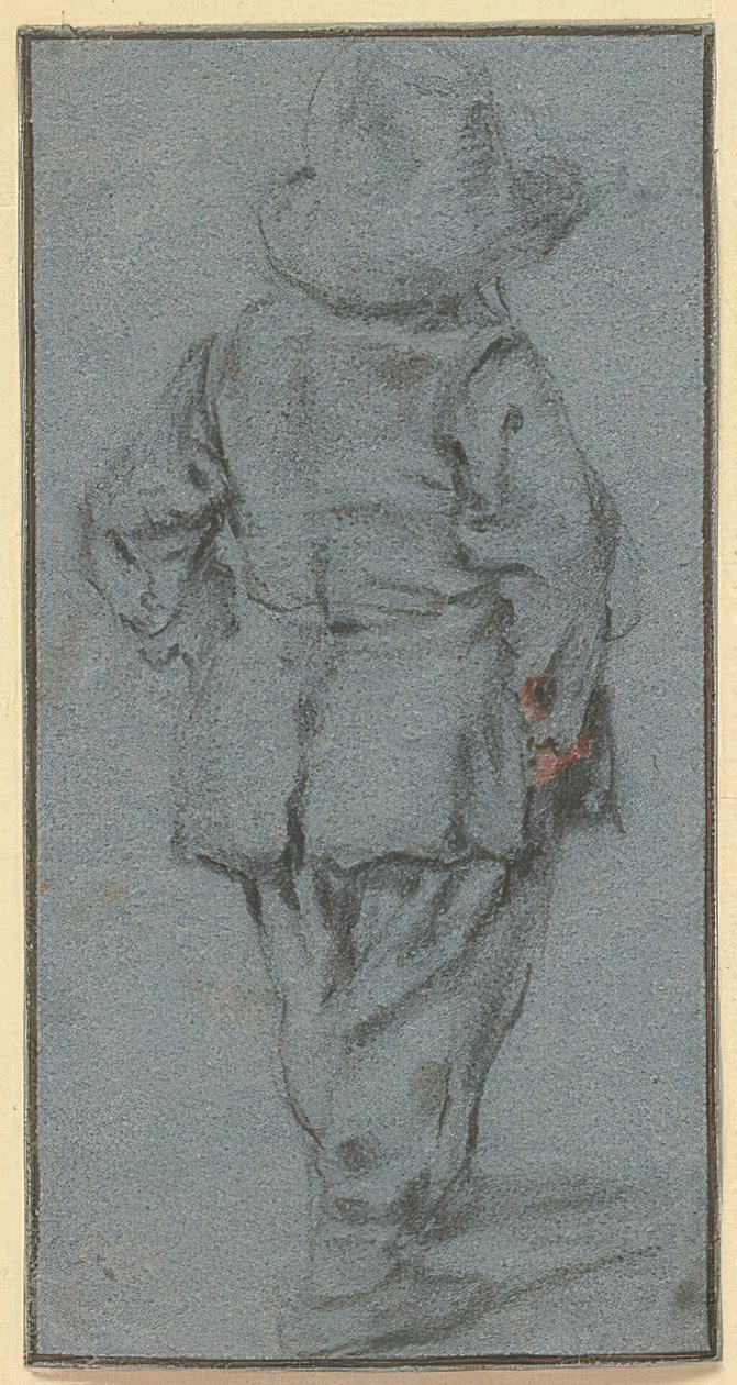 Menino de pé por trás de Adriaen Jansz. van Ostade