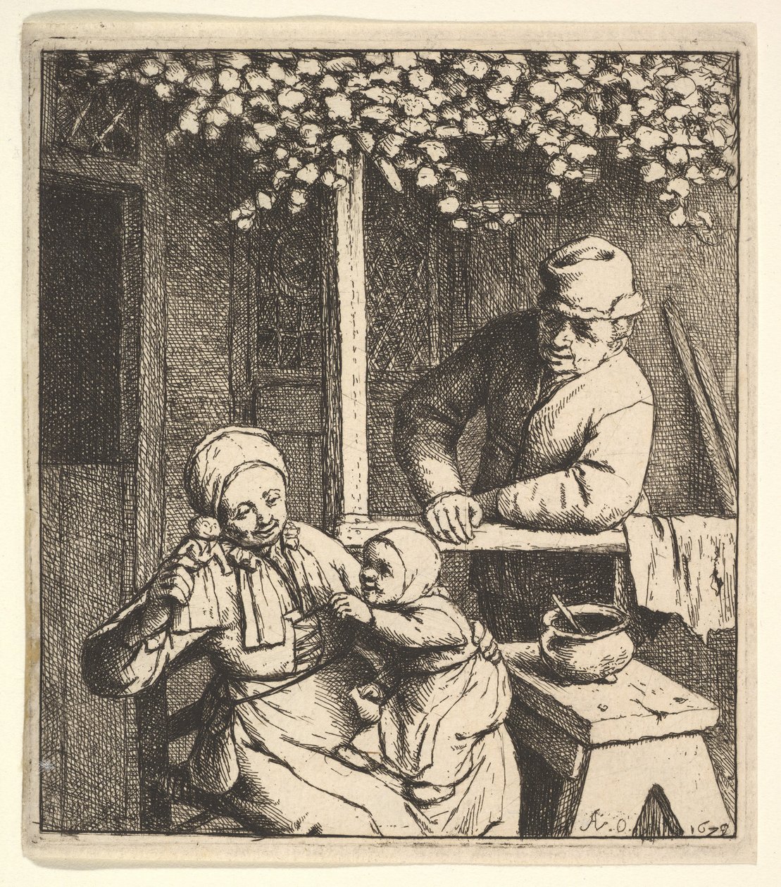 A boneca, 1610-85. de Adriaen Jansz. van Ostade