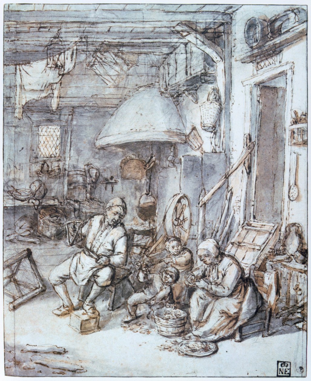 Os camponeses holandeses, século XVII. de Adriaen Jansz. van Ostade