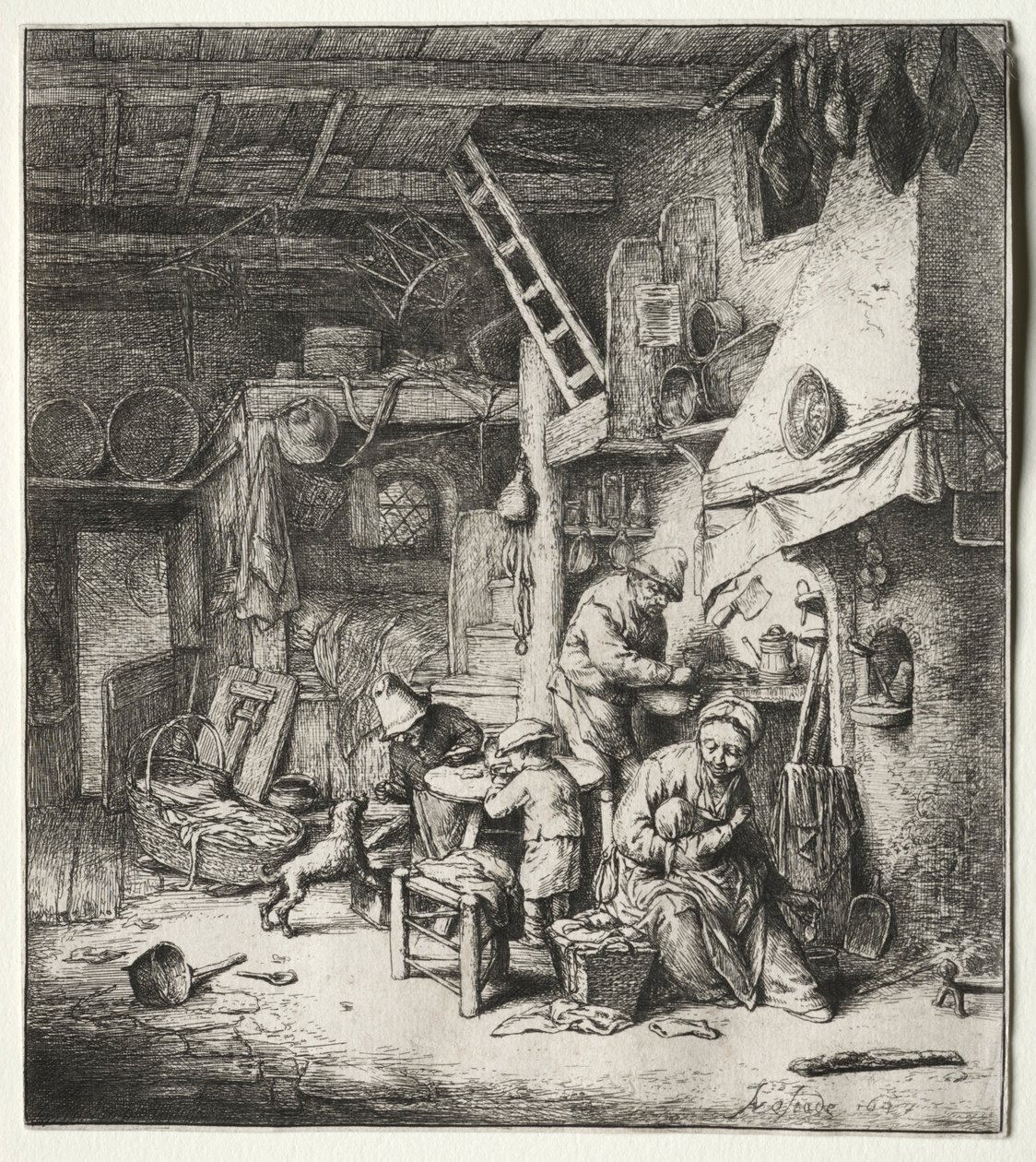 A Família, 1647. de Adriaen Jansz. van Ostade