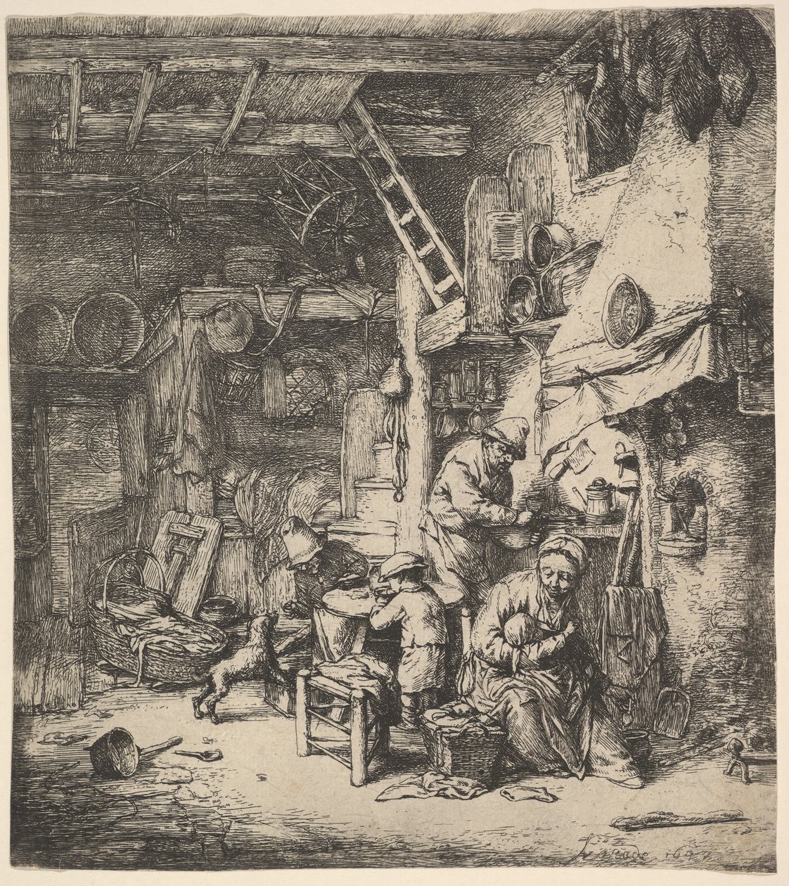 A Família, 1647. de Adriaen Jansz. van Ostade