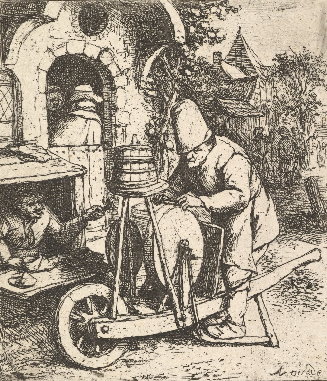 O Knifegrinder, 1610-85. de Adriaen Jansz. van Ostade