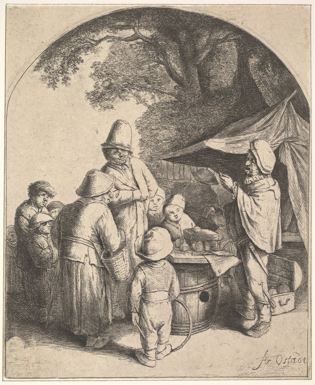 O charlatão, 1610-85. de Adriaen Jansz. van Ostade
