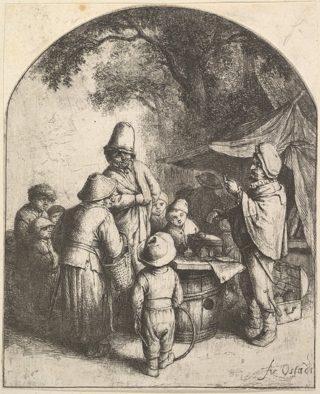 O charlatão, 1610-85. de Adriaen Jansz. van Ostade