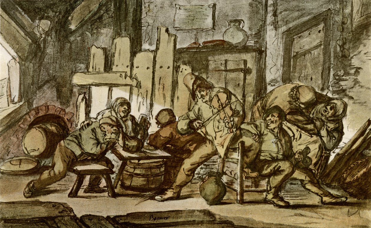 O músico camponês de uma taberna de aldeia de Adriaen Jansz. van Ostade