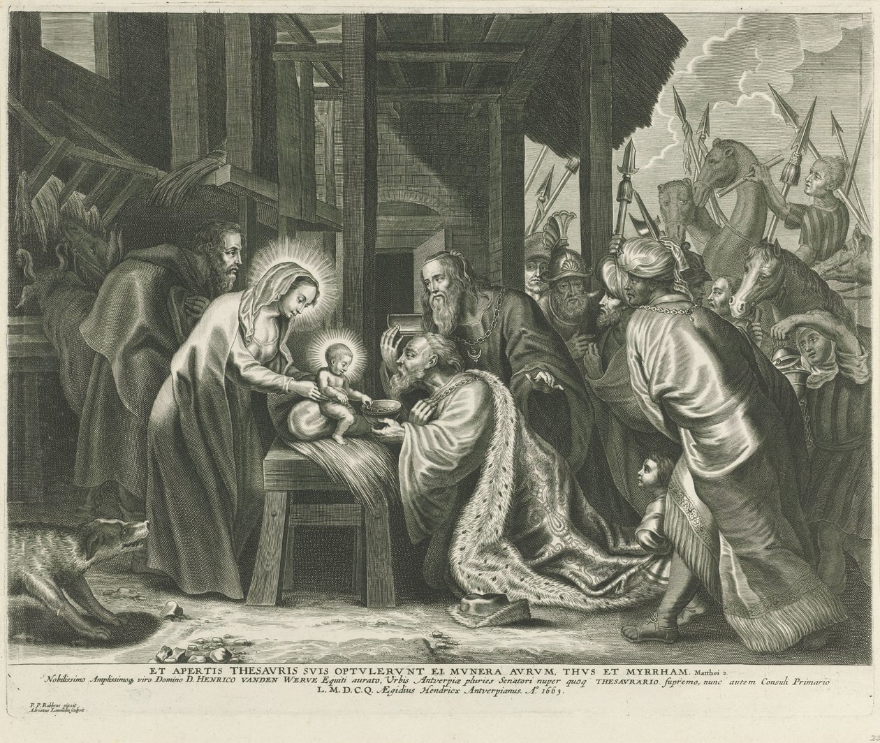 Adoração dos Reis de Adriaen Lommelin