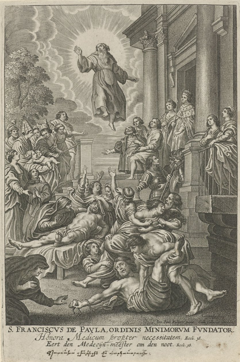 H. São Francisco de Paula cura os doentes
S. Francis de Paula, Ordinis Minimorum Fundator (título sobre o objecto) de Adriaen Lommelin