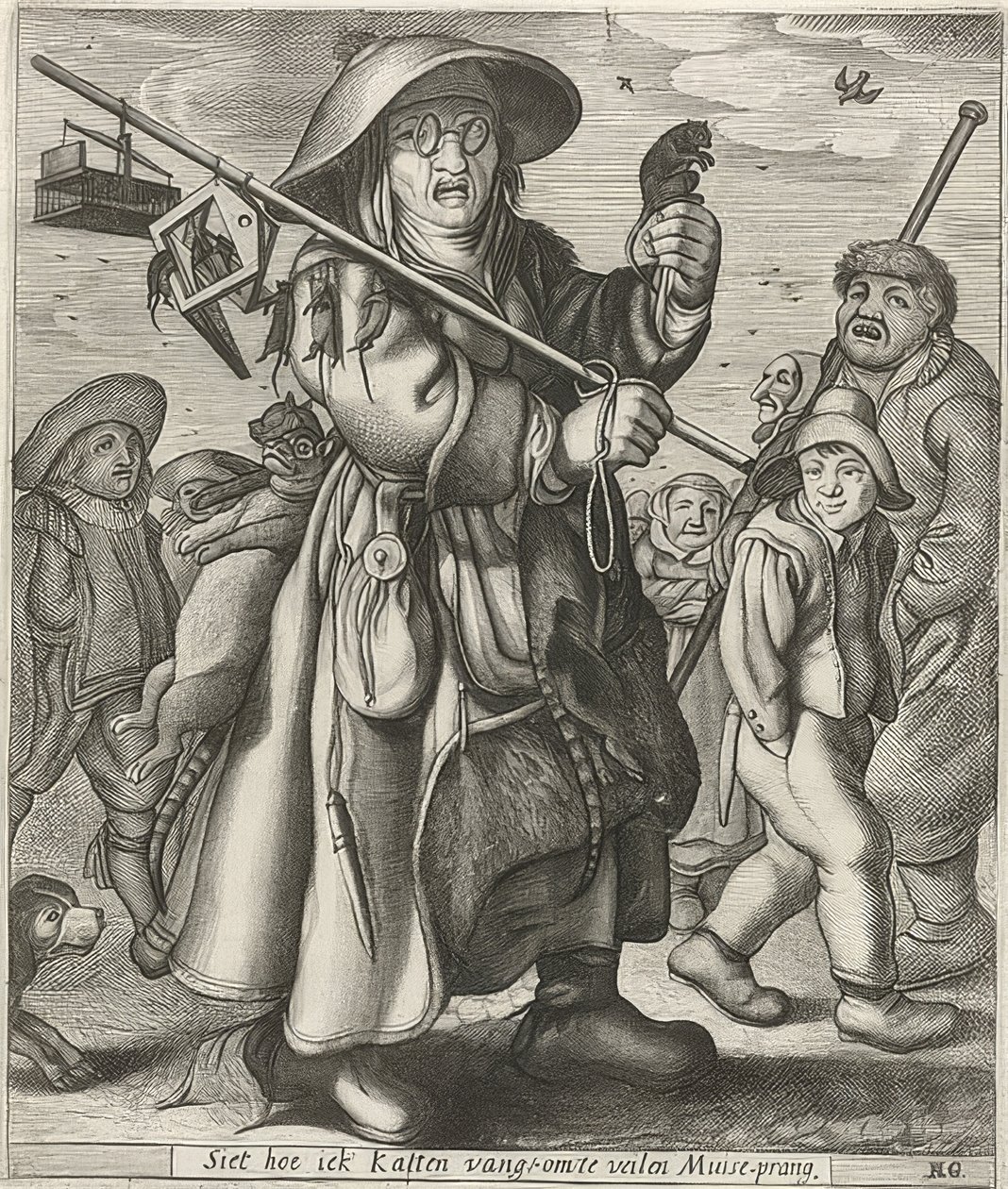 Mäusefänger (Mouse Catcher) de Adriaen Matham