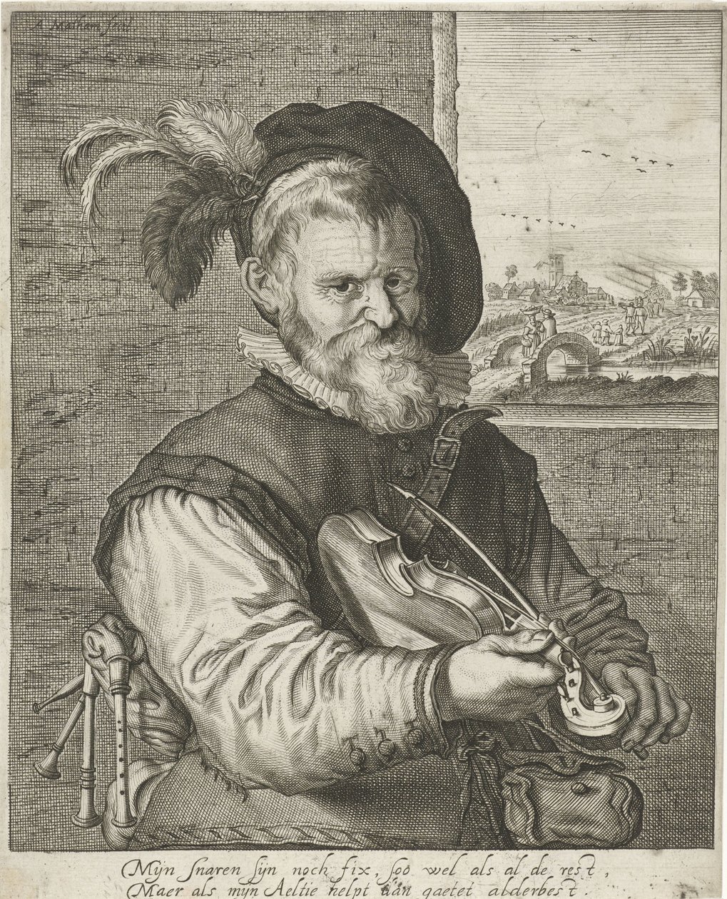 Violinista velho de Adriaen Matham